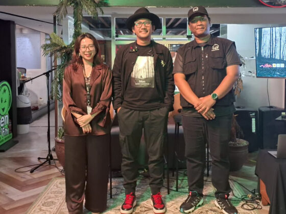 Suasana konferensi perilisan single Pohon milik Sandy Canester. (Foto: Istimewa)