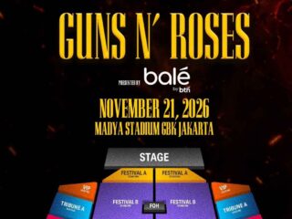 Poster daftar harga tiket konser Guns N' Roses di Jakarta 2026. (Foto: Istimewa)