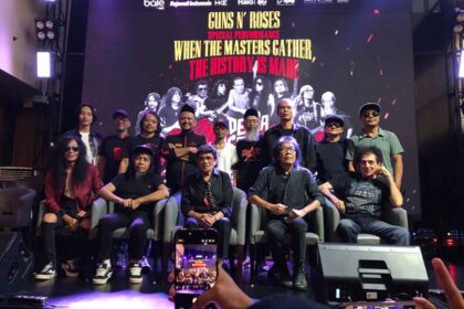Suasana konferensi pers 9 Dewa Gitar opener konser Guns N' Roses di Jakarta 2026. (Foto: Agga)